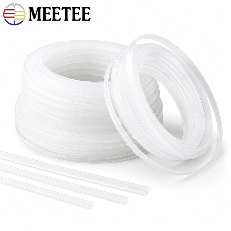 Textile Sewing Support - 20M 4-12mm 透明PPプラスチック製コルセットボーン フレキシブルサポートテープ ウェディングドレス ブラサイド
