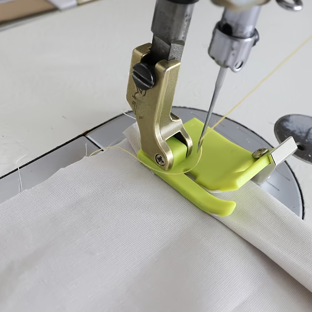 Textile Sewing Machines - ランダムカラーのプラスチック製T9調整可能な多機能プレッサーフット、工業用ミシン用ヘミングローリングエッジガイドフット1個