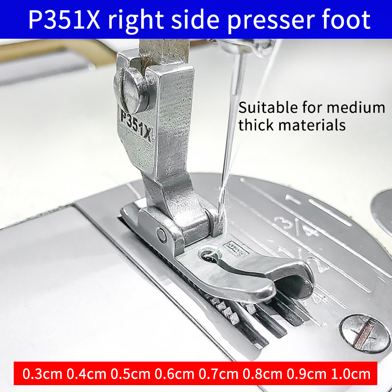 Textile Sewing Machines - 工業用フラットミシン右ブロッキングエッジ押え。トップステッチ用コンピューターフラットミシン押え
