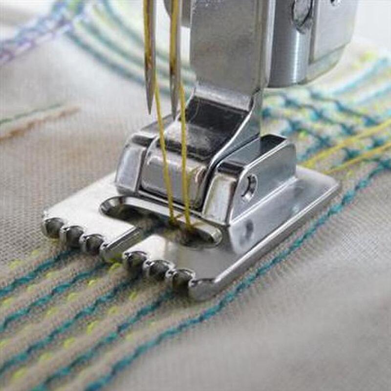 Twin Needle Stretch - シンガー,ジャノメ,ベビーロック,ブラザー,アクセサリー,# FF00164-701-5, # FF00164-701-5と互換性のある溝付きミシン足