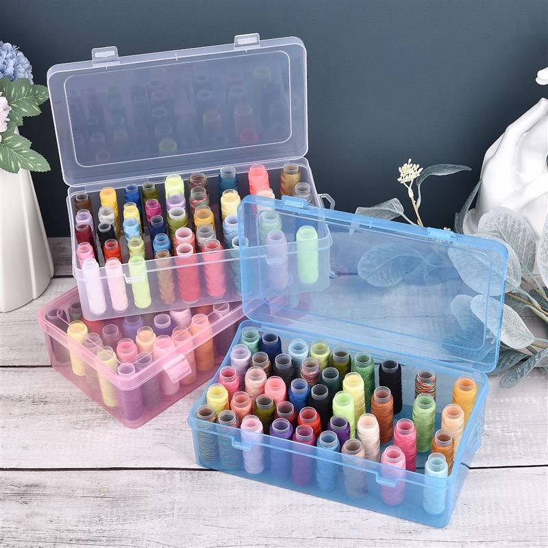 Bobbin Organizer Box - ミシン糸収納ボックス,42軸スプール,キャリングケース,コンテナホルダー,クラフトスプール整理ケース,新品