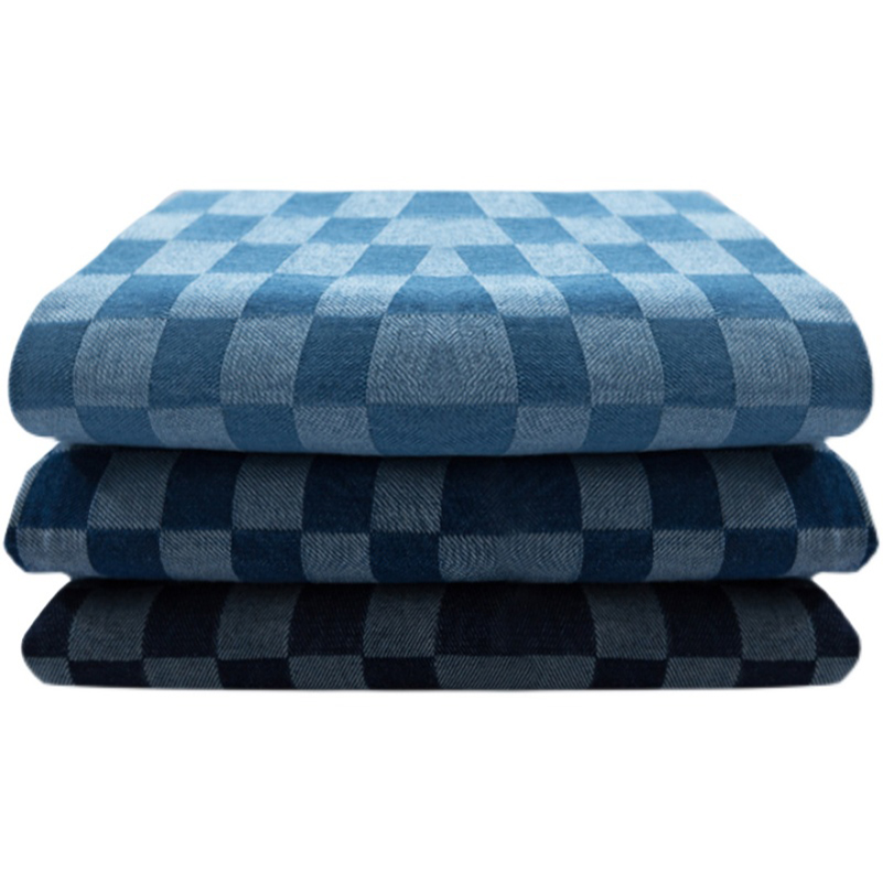 綿ジャカードデニム生地,チェック柄,伸縮性,ソーイングコート - Sewing By のレビューと価格