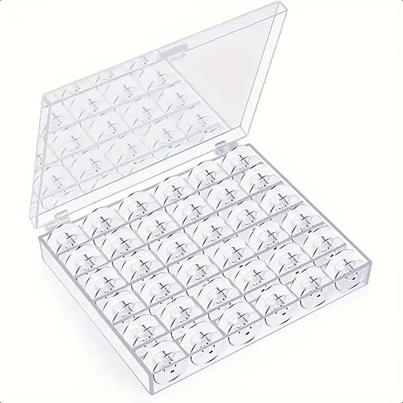 25/36個の透明プラスチックボビン オーガナイザーボックス - Bobbin Organizer Box のレビューと価格