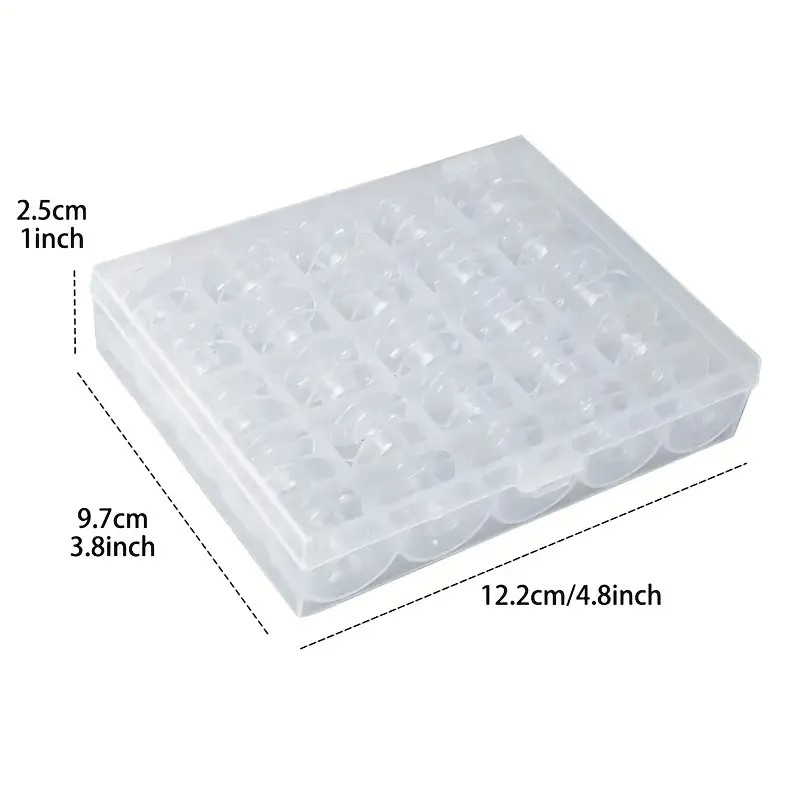 25/36個の透明プラスチックボビン オーガナイザーボックス - Bobbin Organizer Box のレビューと価格