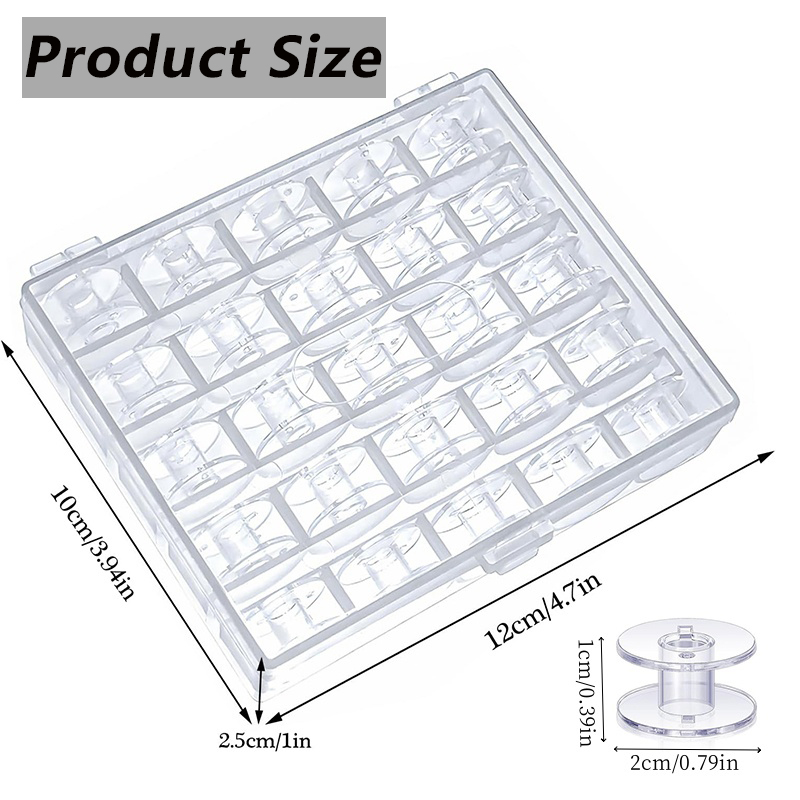 25個入り 家庭用ミシン用ボトムスレッドボビンセット 裁縫ア - Bobbin Organizer Box のレビューと価格