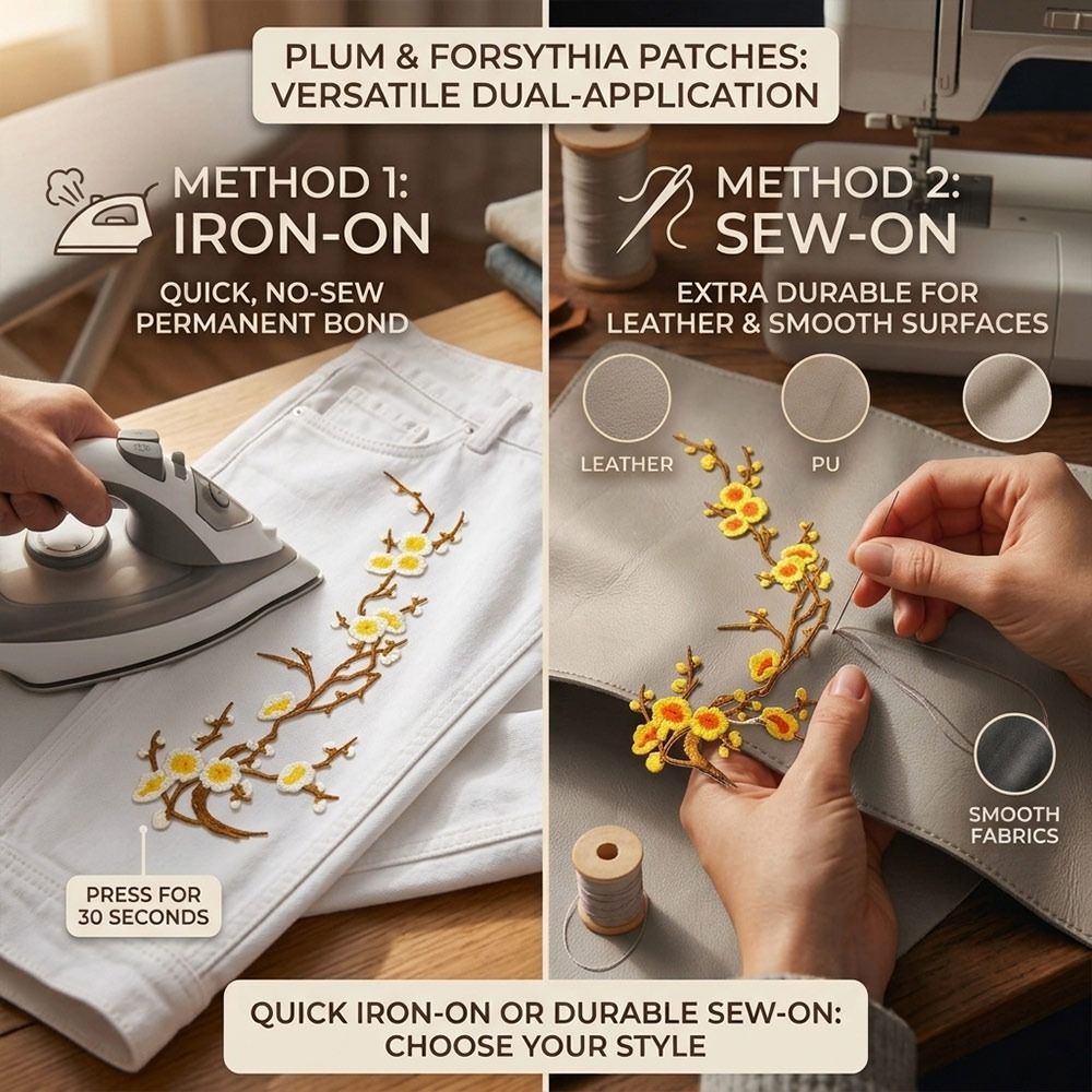 DIY桜のアイロン接着パッチ アイロン＆縫い付け ホットメル - Sewing In Textile のレビューと価格