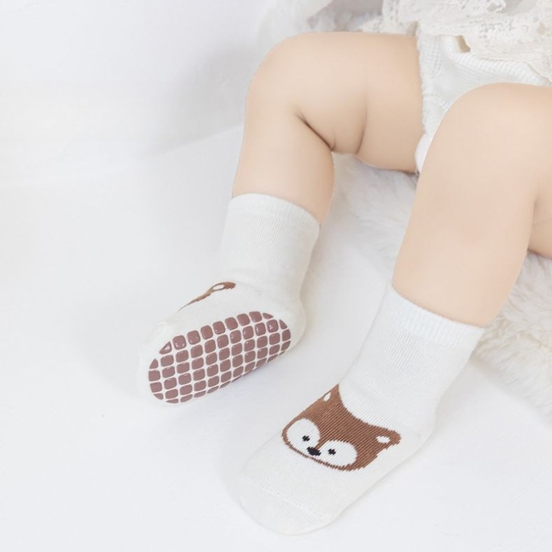 ベビー滑り止めフロアソックス コットン製 暖かいソフトソール - Gripper Foot Walking のレビューと価格