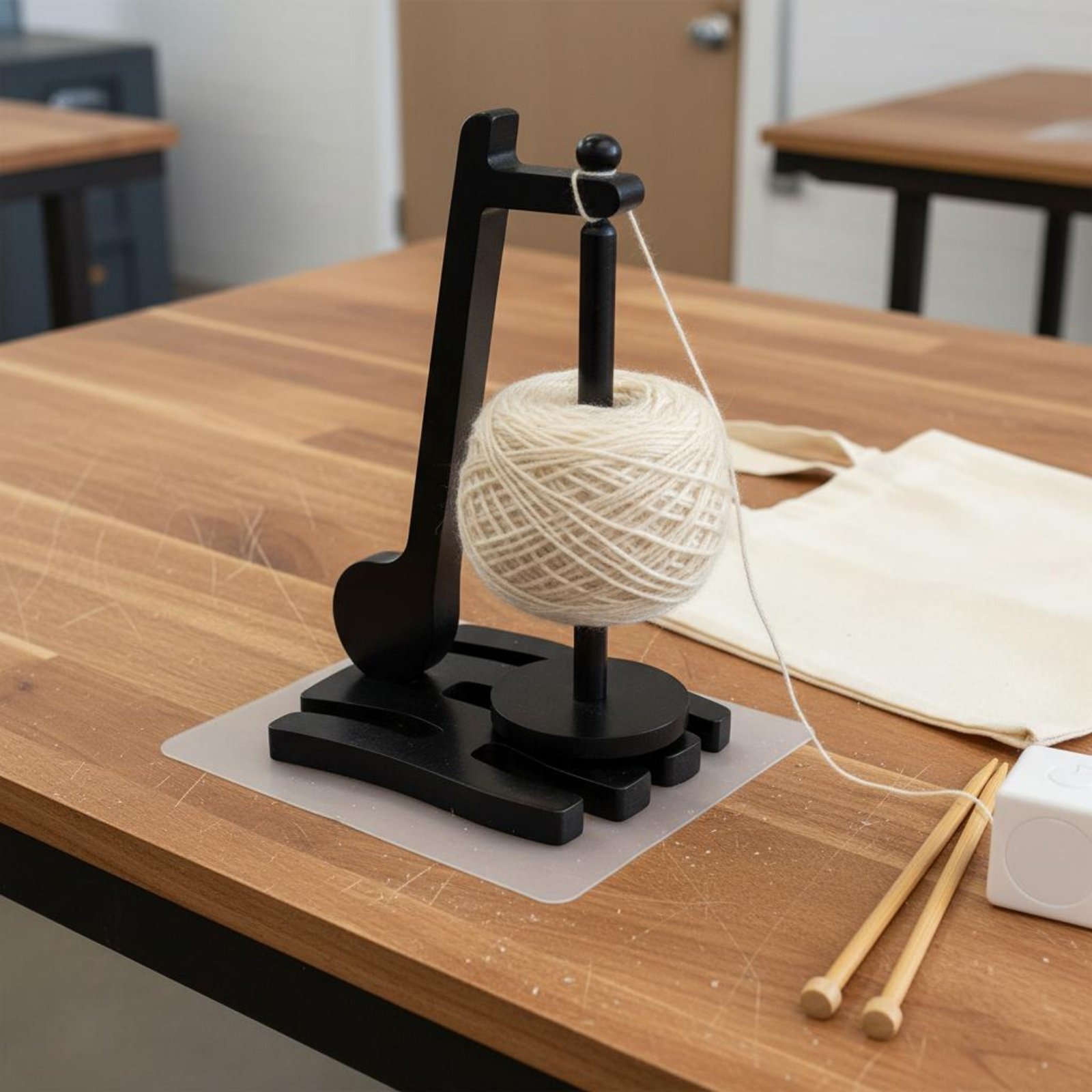 木製毛糸ホルダー360 °   回転式糸巻き器、縫製・編み物 - Sewing Knit のレビューと価格