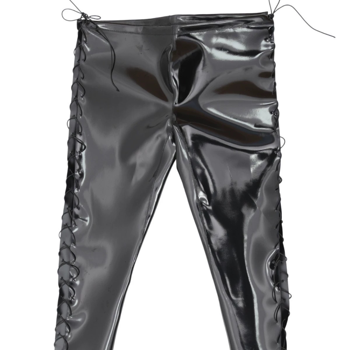 セクシーな男性用防水PU弾性ペンシルパンツ、包帯風、洗濯不要 - Sewing Latex のレビューと価格