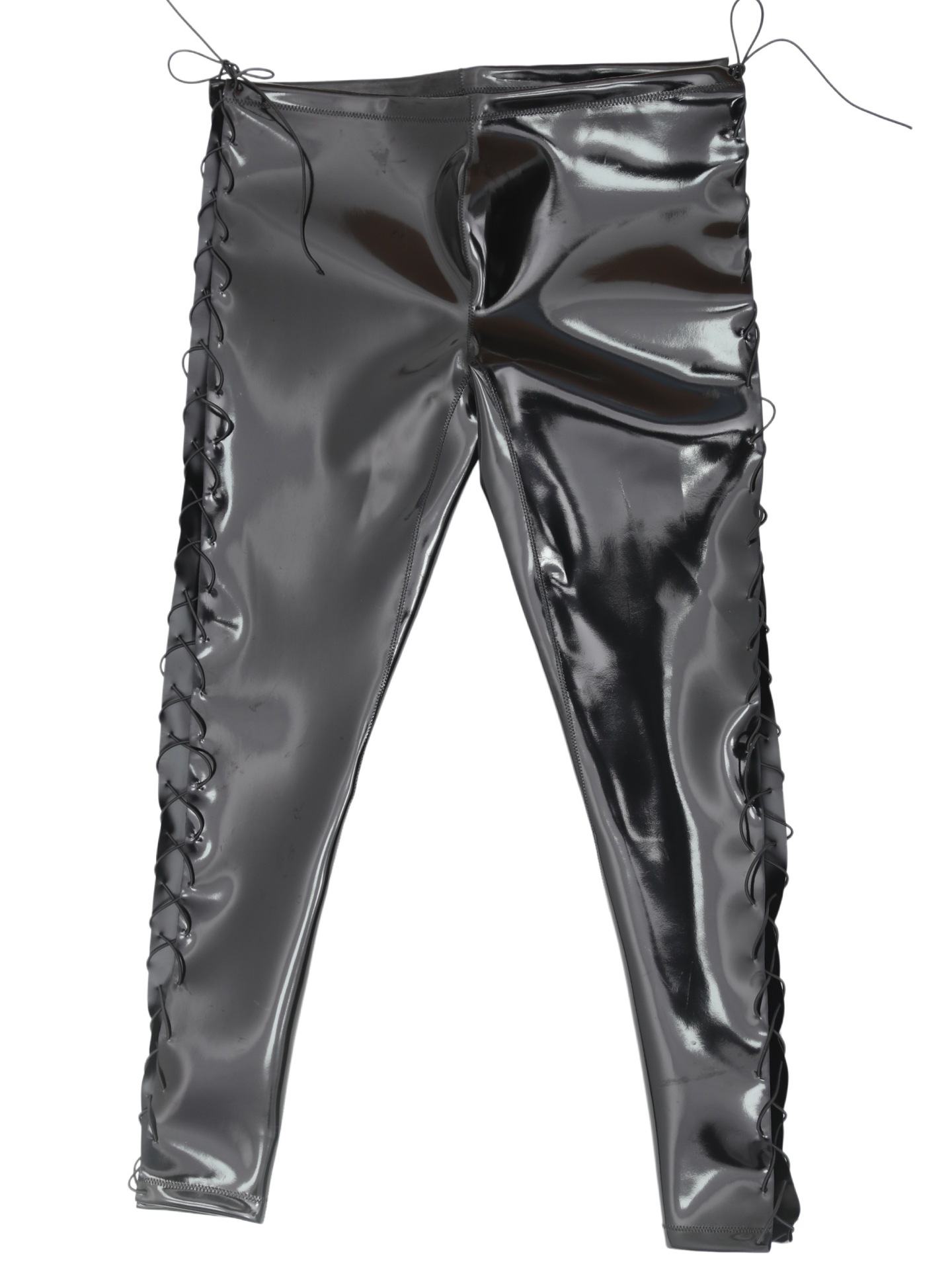 セクシーな男性用防水PU弾性ペンシルパンツ、包帯風、洗濯不要 - Sewing Latex のレビューと価格