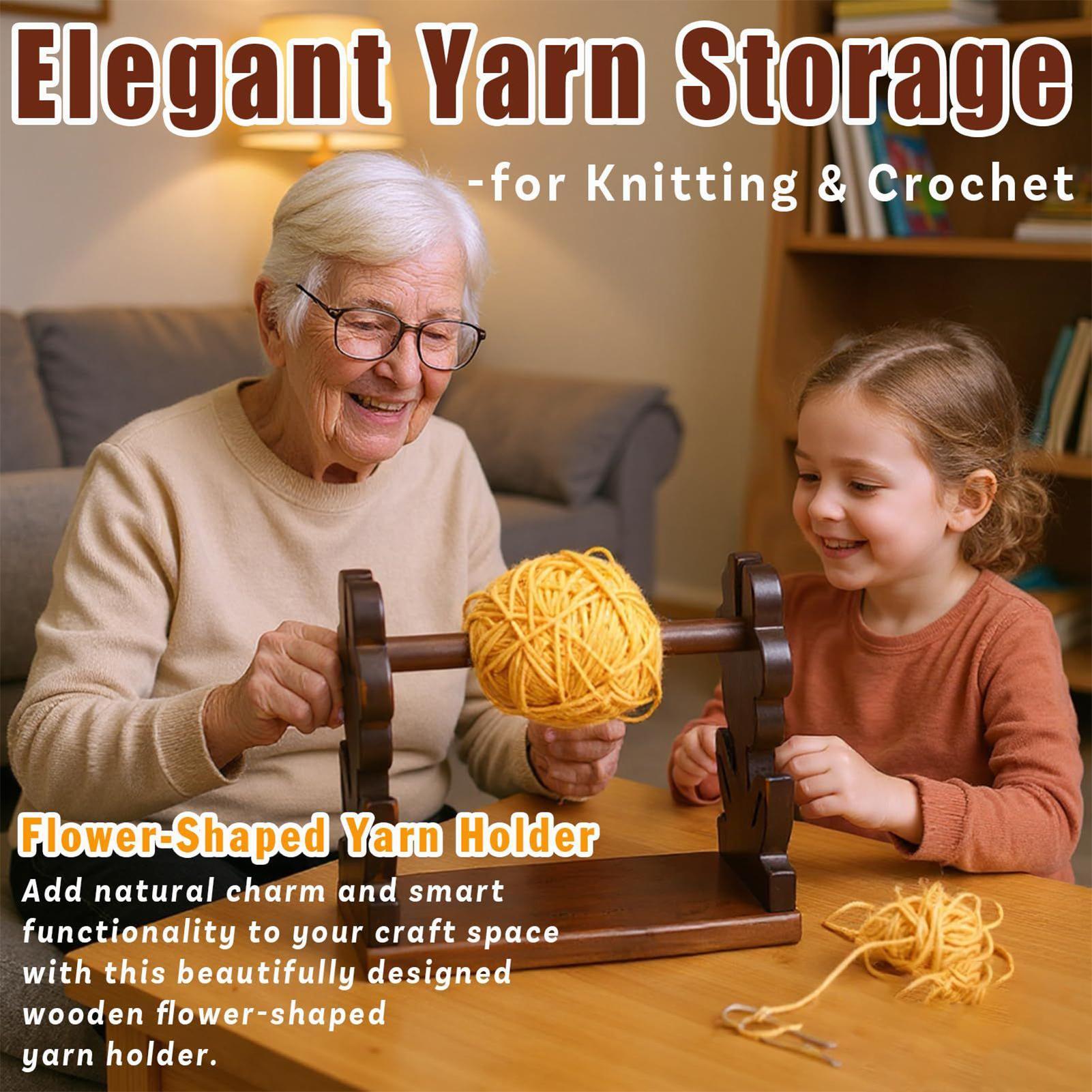 糸ホルダー木製糸ホルダーディスペンサーかぎ針編み用木製スピン - Sewing Knit のレビューと価格