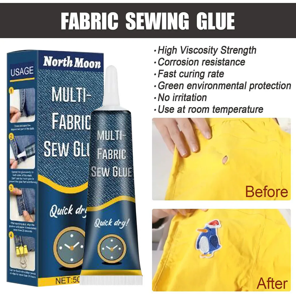 速乾性生地パッチ接着剤、生地修理、縫い目接着剤、防水、衣類テ - Sewing Technology のレビューと価格