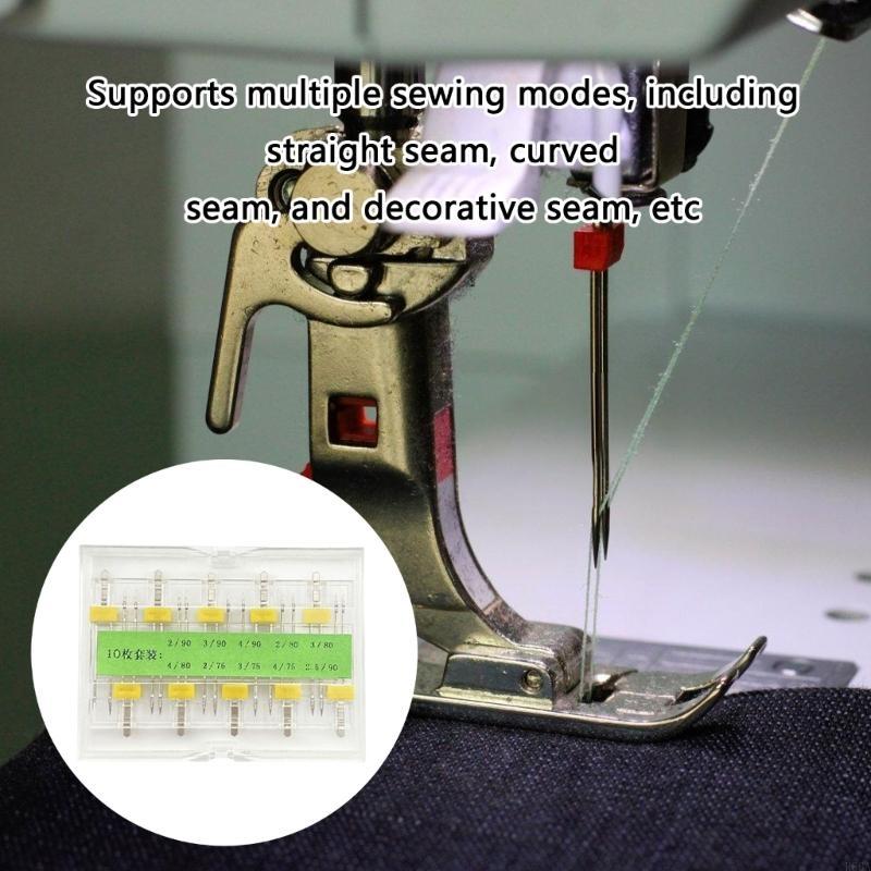 R66A 10 個ミシン針ストレッチ二本針二本針家庭用ミシン - Twin Needle Stretch のレビューと価格