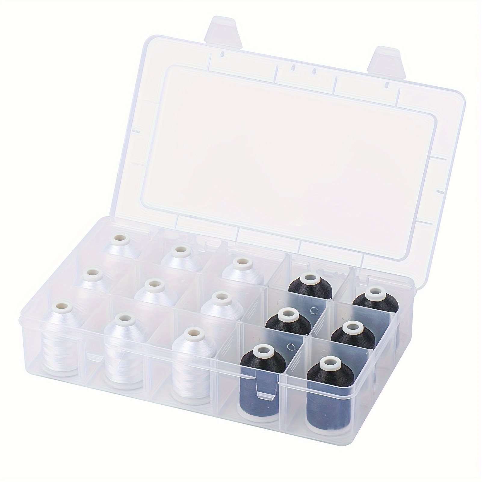 ポータブル15コンパートメント縫製用糸巻きオーガナイザー - - Bobbin Organizer Box のレビューと価格