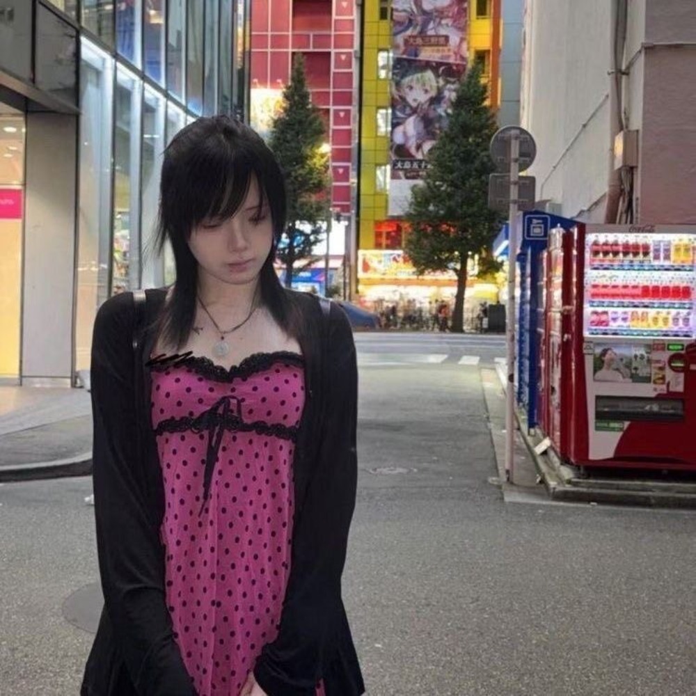 和菓子 2 点セット女性ポルカドットホルターベスト Y2k  - Sewing Vest のレビューと価格