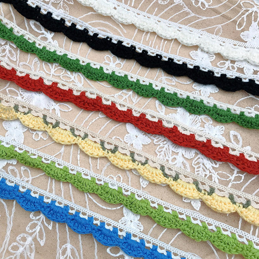 縫製用装飾綿かぎ針編みレースリボン,2メートル,手作りジュエ - Sewing Technology のレビューと価格