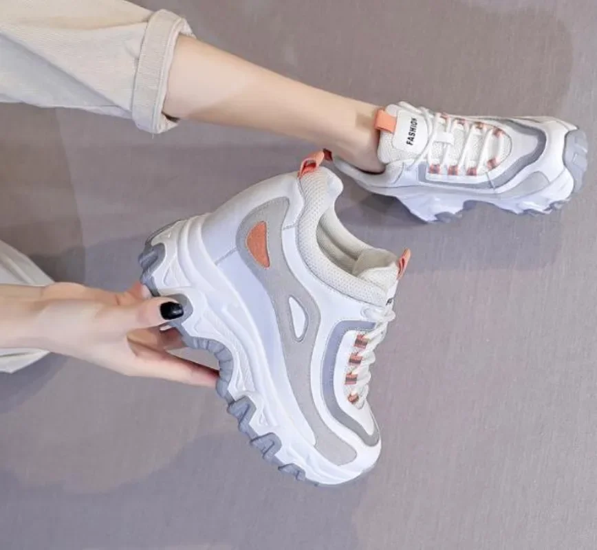 9 センチメートル本革プラットフォームウェッジ隠しヒール女性 - Sewing Latex のレビューと価格