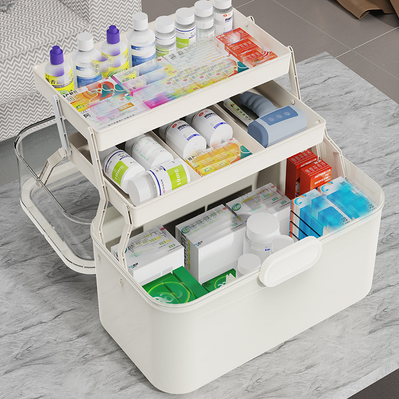 大容量透明蓋付き薬収納ボックス/ディスペンサーボックス -  - Bobbin Organizer Box のレビューと価格