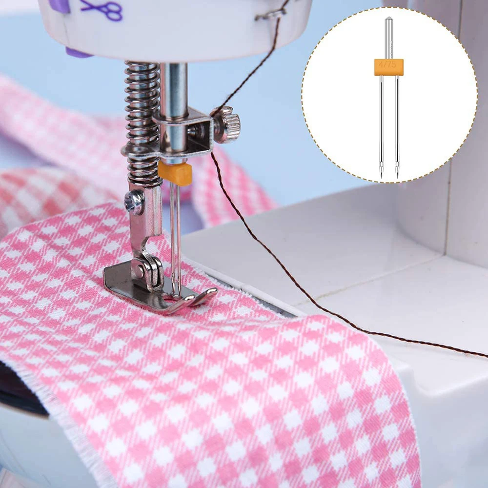 4-10個ミシンツイン針ダブルツインストレッチ針ピン3/75 - Twin Needle Stretch のレビューと価格