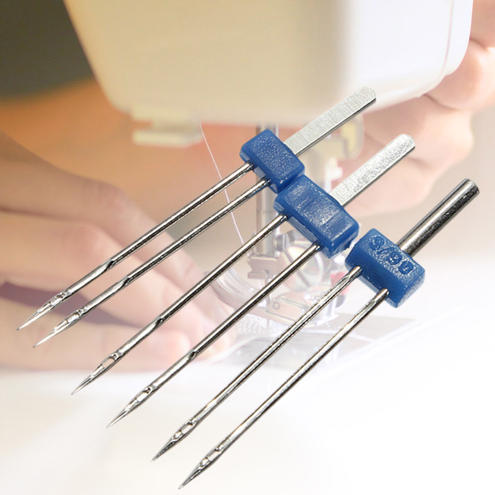 ツインニードルセット 3 個ステンレス鋼ミシンアクセサリー家 - Twin Needle Stretch のレビューと価格