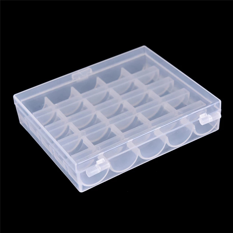 25個の空のボビン、ミシンボビンケースオーガナイザー収納プラ - Bobbin Organizer Box のレビューと価格