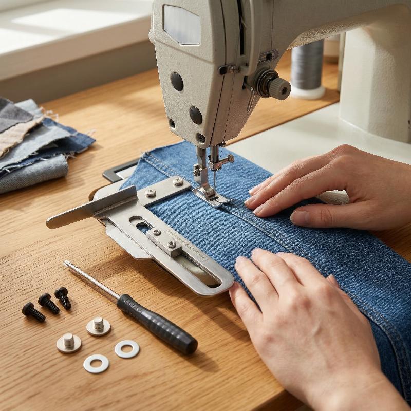 工業用ミシン用三針五本糸ジグザグフットセット、大規模繊維製造 - Sewing In Textile のレビューと価格