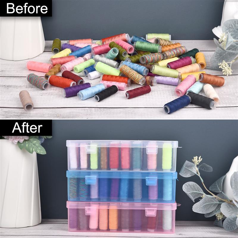 ミシン糸収納ボックス,42軸スプール,キャリングケース,コン - Bobbin Organizer Box のレビューと価格