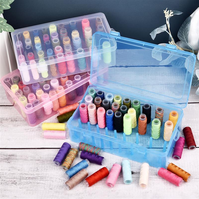 ミシン糸収納ボックス,42軸スプール,キャリングケース,コン - Bobbin Organizer Box のレビューと価格