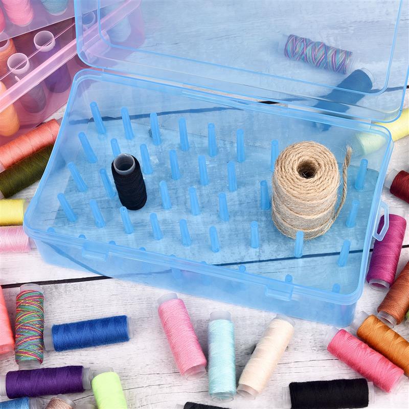 ミシン糸収納ボックス,42軸スプール,キャリングケース,コン - Bobbin Organizer Box のレビューと価格
